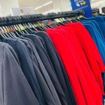 Rack of school jumpers
